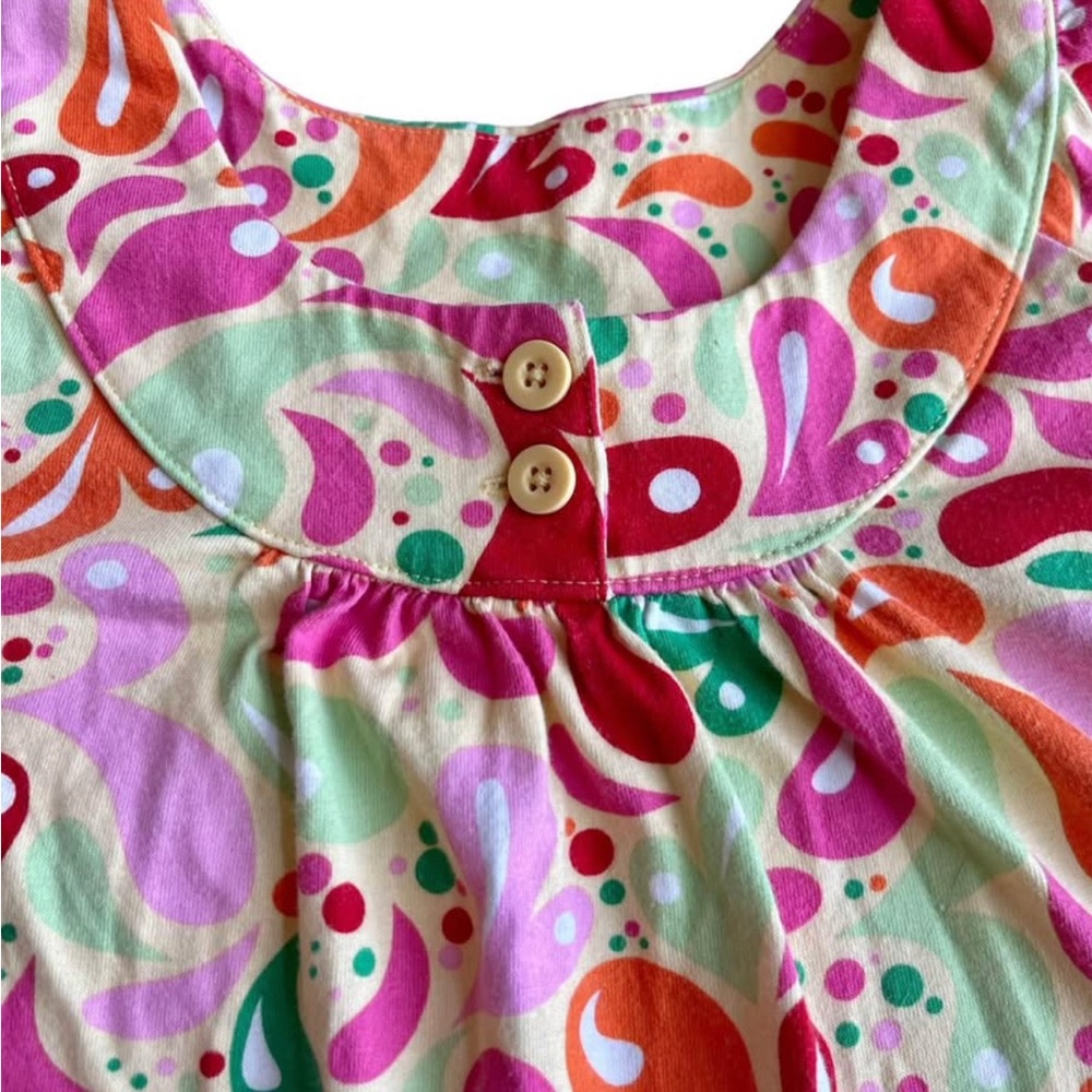 Hanna Andersson size 120(6x/7) fun print short sleeved dress - Picture 2 of 7